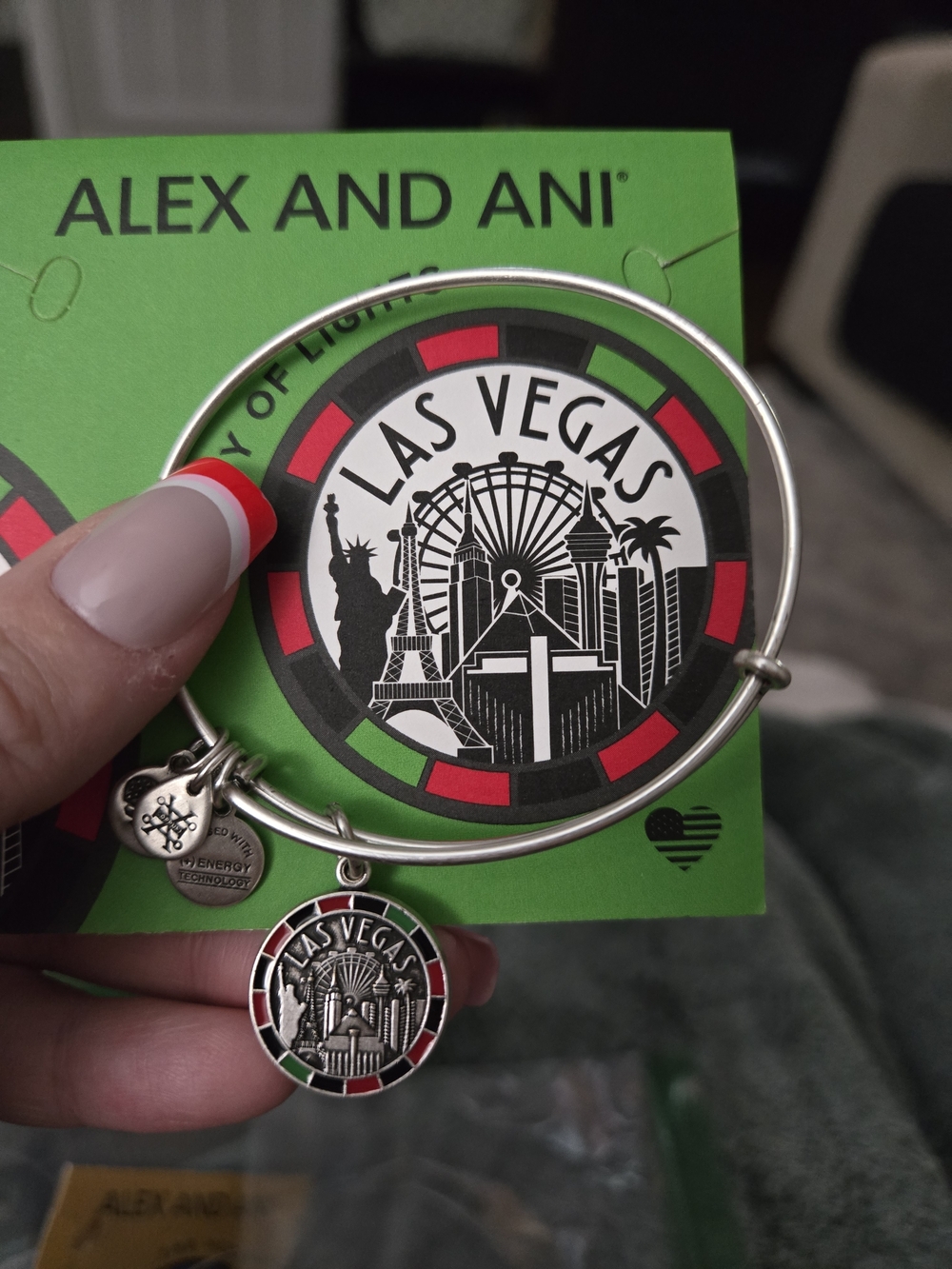 Alex and Ani Las Vegas Charm Silver Tone